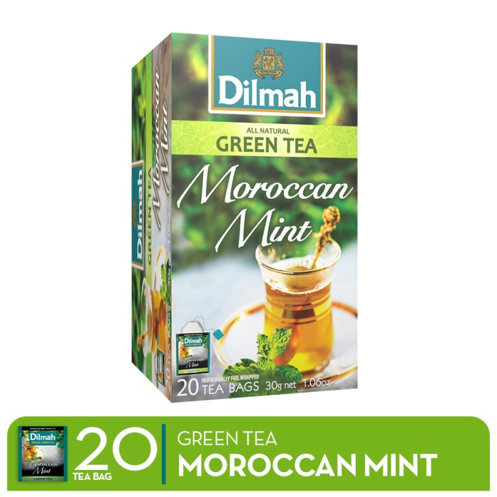 

TEH-DAUN- DILMAH MOROCCAN MINT TEA - TEH CELUP - ENVELOPE 20S -DAUN-TEH.