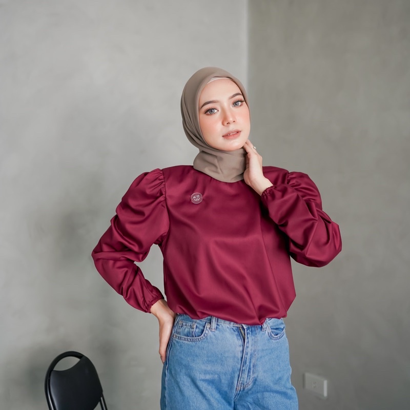 Koyu Hijab Toyobo Shiny Baju Atasan Kamila Top