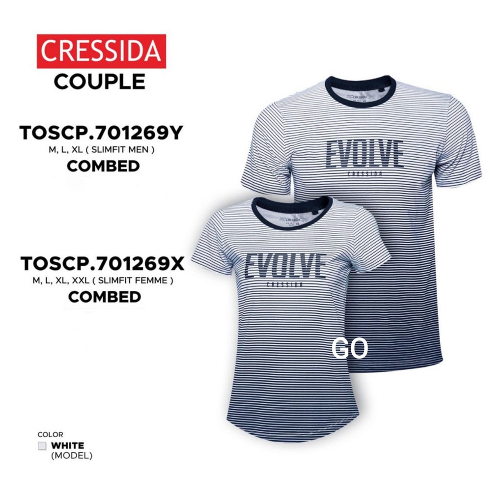 gof CRESSIDA BAJU COUPLE Pakaian Cowok Cewek Couple Casual Santai Lengan Pendek Original Bagus Keren