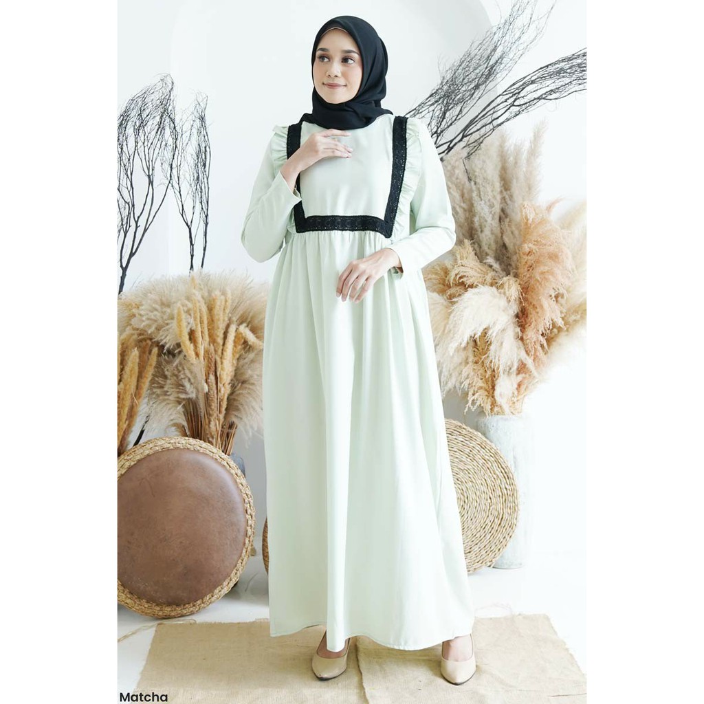 Gamis Renda Adiba Dress Wanita