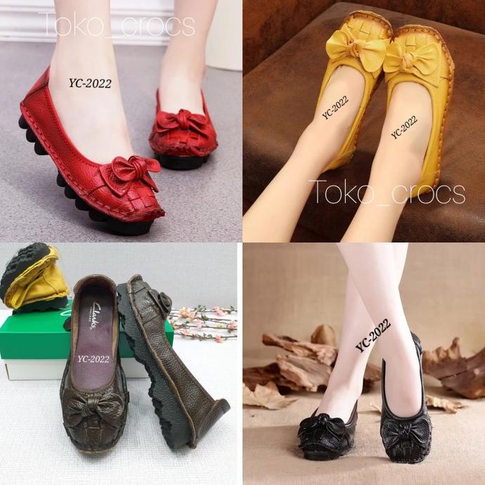 Clarks flat new pita Yc-2022 /Sepatu Clarks wanita