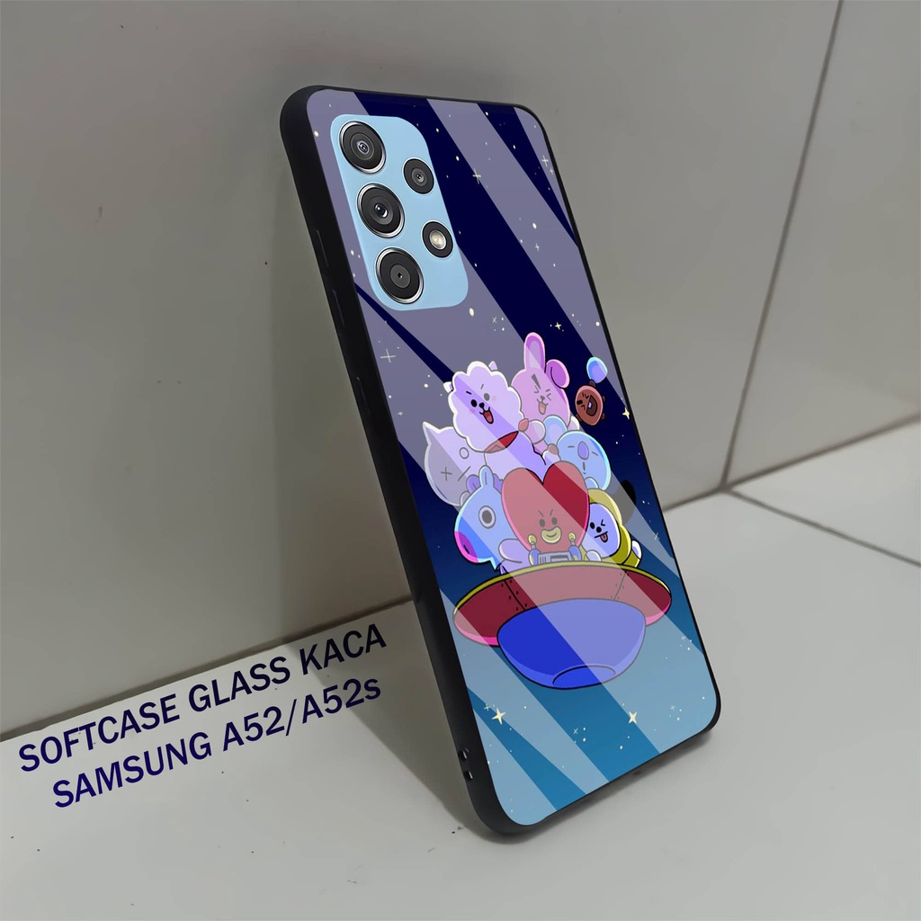 Softcase Glass Kaca SAMSUNG A52- Case Hp Pelindung Handphone SAMSUNG A52s [ A28]