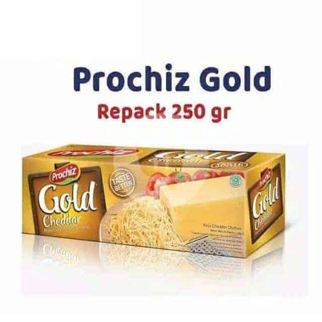 

Prochiz Keju Gold Cheddar 250 g