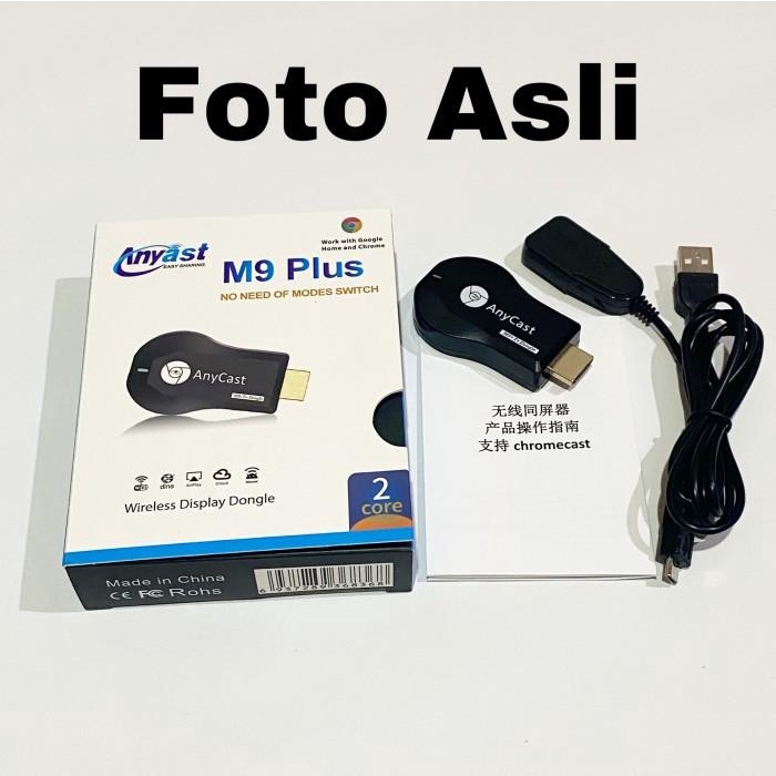 Dongle HDMI M9 Plus Asli 1080P Wifi HDMI Dongle Anycast M9 Plus Ori