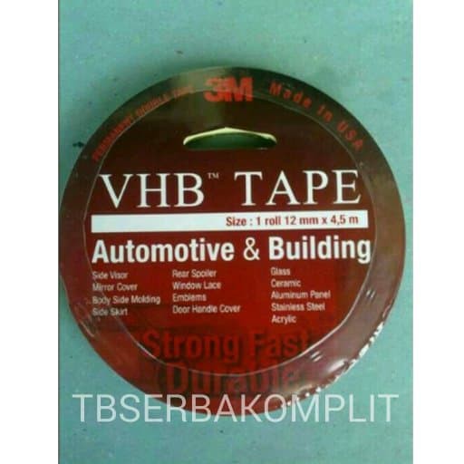 

Double Tape 3M VHB 12mm x 4.5mm ASLI Original doble tape permanent
