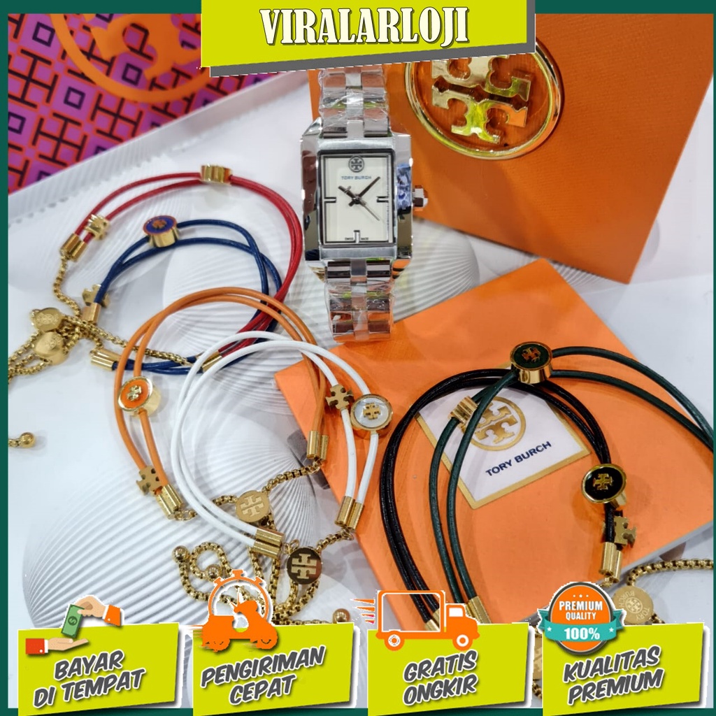 JAM TANGAN WANITA TORY BURCH TB 1101 / 1102 SET GELANG ORIGINAL