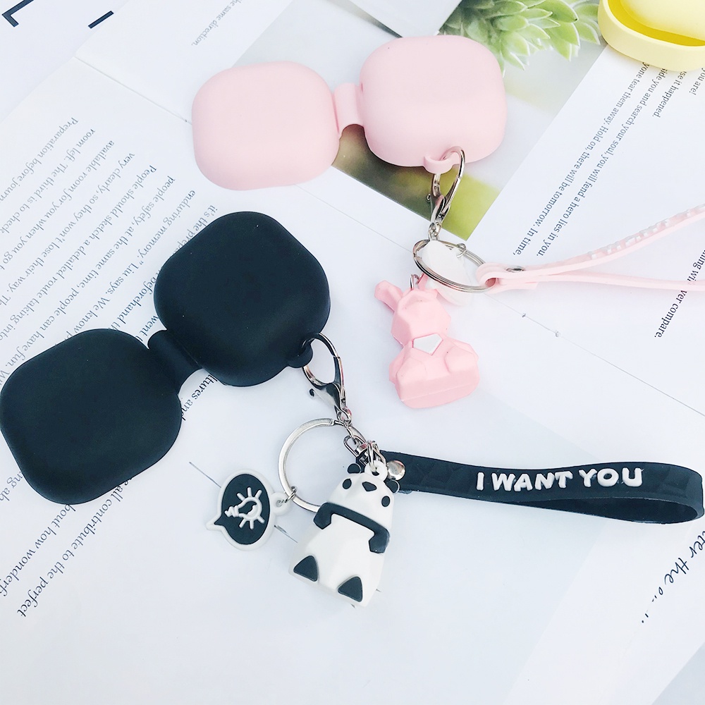 Soft Case Silikon Anti Jatuh Motif Panda / Kelinci Untuk Earphone baseus Encok TWS WM01