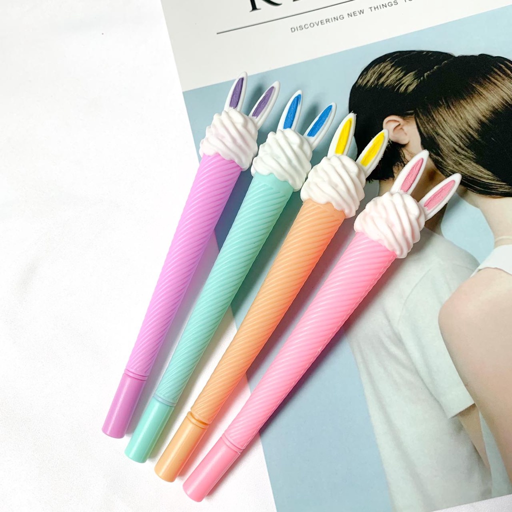 PULPEN ES KRIM BUNNY KELINCI IMUT LUCU PEN GEL ICE CREAM RABBIT IMPORT HARGA TERMURAH BEST QUALITY