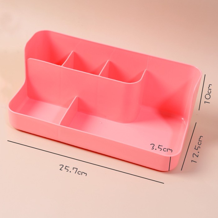 

(BISA COD) Tempat Simpan Alat Tulis Desktop Organizer 5 ruang OB0018 - pink