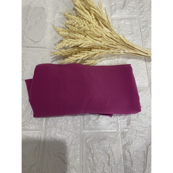 selendang sifon cref warna buah naga-Pink blush on