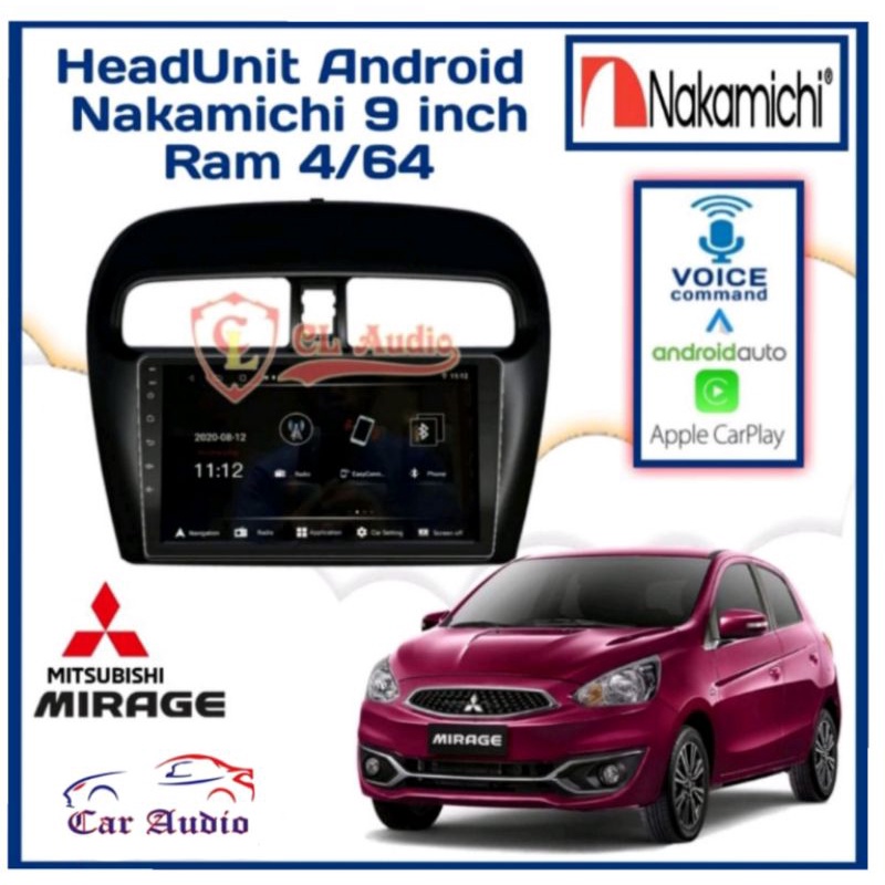 Head Unit NAKAMICHI ANDROID MIRAGE RAM 4/64GB APPLE CARPLAY