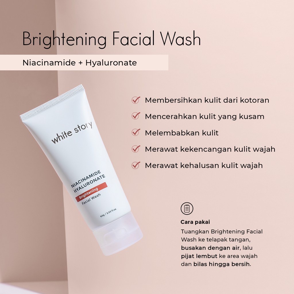 White Story Brightening Paket Wajah &amp; Serum (FREE POUCH)