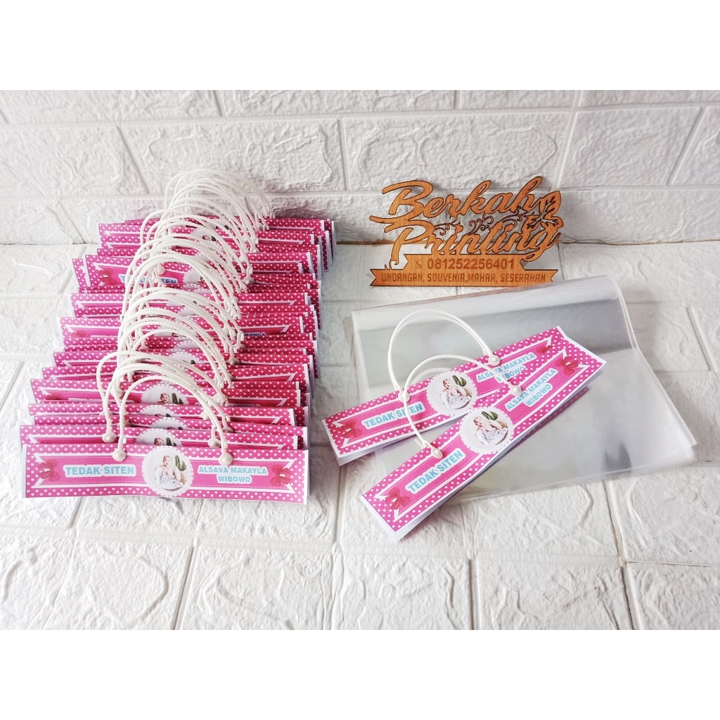 

Label Snack Ultah Pitonan custom + Plastik free tali