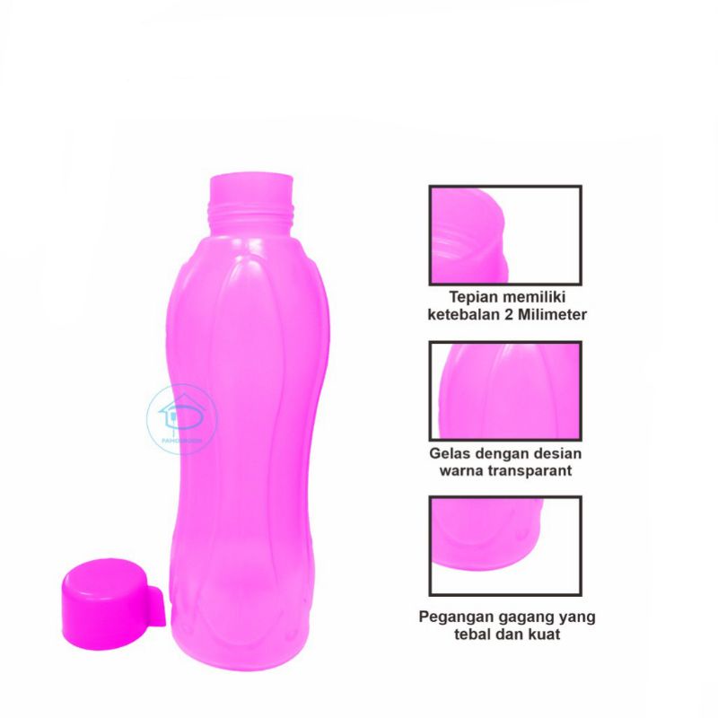 Botol Air Minum Plastik Tutup Sistem Putar Murah Botol Wadah Air Minum Olahraga Tumbler Sepeda Tempat Minum Anak Sekolah Botol