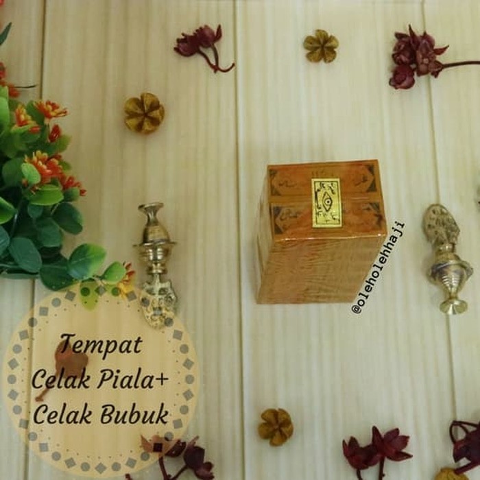 Tempat Wadah Celak Kuningan Free Celak Bubuk/Celak Piala