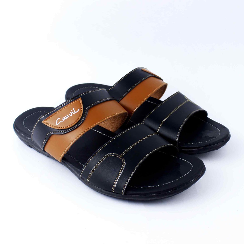 Sandal Slide Pria Terbaru - Sandal Selop Kulit Murah CVL-11