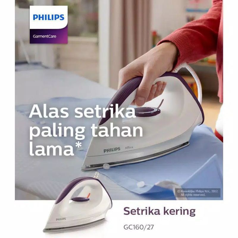 Setrika Philips GC160 Setrika Philips Dry Iron Affinia GC160 Setrika Philips GC 160