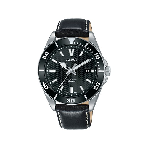 Jam Alba Analog Pria AG8J43 AG8J43X1 Black Original