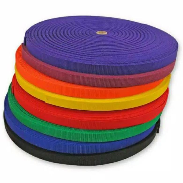 

Tali Webbing tebal Double Tubular Lebar 2.5cm Panjang 45 meter 1 roll (KODE F06)