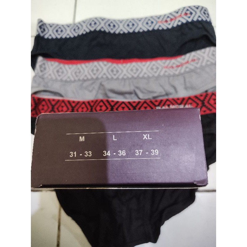 CELANA DALAM BALMORAL A022 / CD BALMORAL/ CELANA DALAM PRIA BALMORAL / BALMORAL UNDERWEAR /ORI 3 PCS