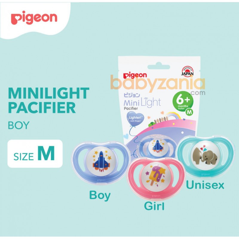 Pigeon Mini Light Pacifier / Soother Empeng Bayi 6 Month Size M - Boy / Girl / Unisex