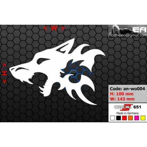 ea cutting sticker / decal Code: an-wo004 ( wolf / serigala )