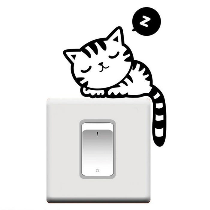 Wall Decal - Stiker Dinding Switch Button