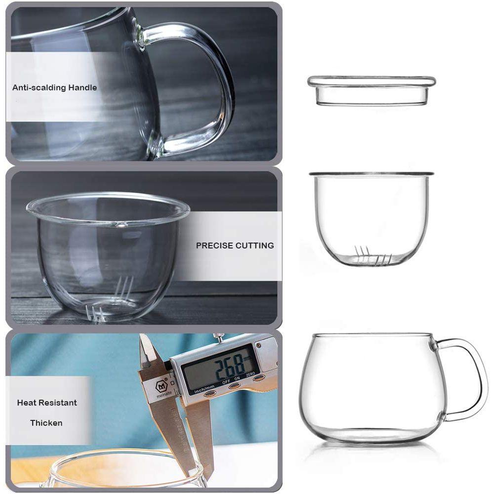 Lanfy Cangkir Teh Kreatif Filter Kantor Tea Infuser Drinkware Gelas Minum Cangkir