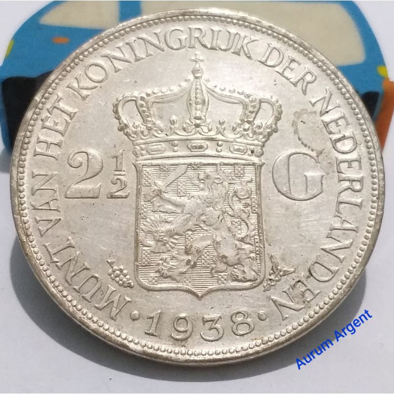 SWILH2.5G-20.. 1 PC KOIN ASLI 2.5 GULDEN WILHELMINA