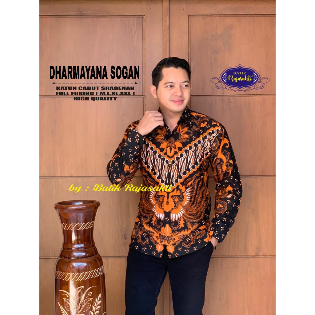 DHARMAYANA RAJASAKTI KEMEJA BATIK SOLO PRIA LENGAN PANJANG LAPIS FURING ATASAN BATIK PREMIUM MODERN KATUN HALUS BAHUWIRYA  BANAMITRA BANAMITRA PUTIH BANGSAWAN BAYU PUTRA BERLIAN BIRU BHARATAYUDA BIMASENA BIRENDRA BIRU INDAH BRAHMAKERTA BRAHMAKERTA MERAH