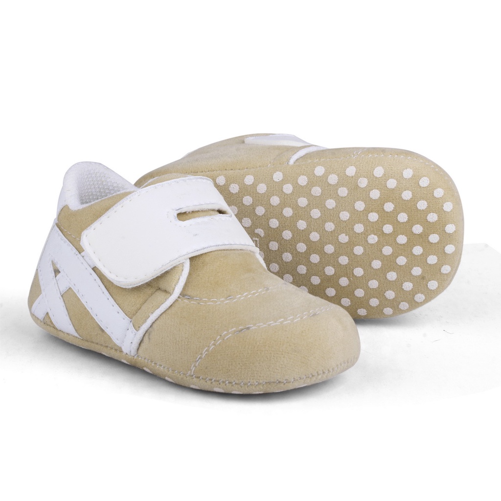 Sepatu Bayi Usia 0-9 Bulan Bahan Lembut dan Ringan PWA Crem