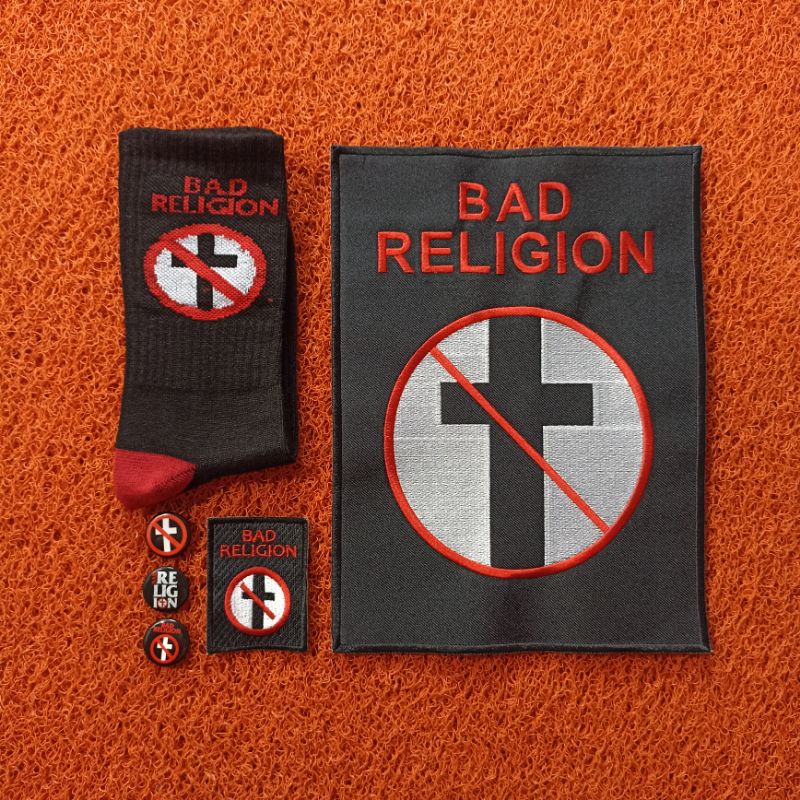 BACKPATCH BORDIR X KAOS KAKI BAD RELIGION BEST QUALITY