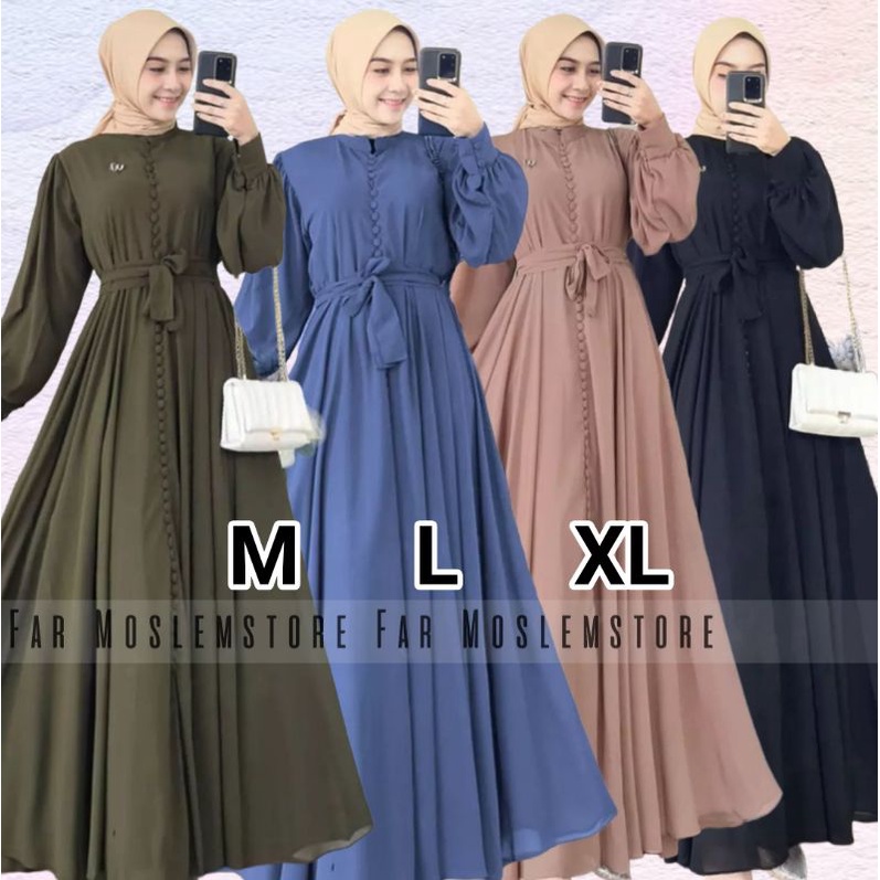 DRESS BUSUI FRIENDLY CERUTY PREMIUM/AIMA SERIES DRESS FULL FURRING SHEYLA DRESS MAXY/FASHION MUSLIM KEKINIAN/FAR MOSLEMSTORE