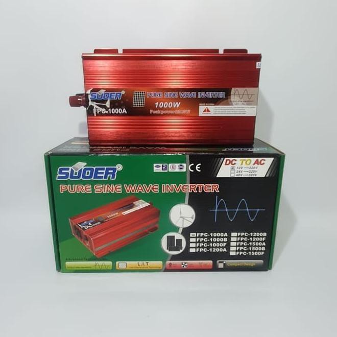 Suoer Pure Sine Wave Inverter Sinus Murni 1000Watt 12V 1000W Fpc 1000A