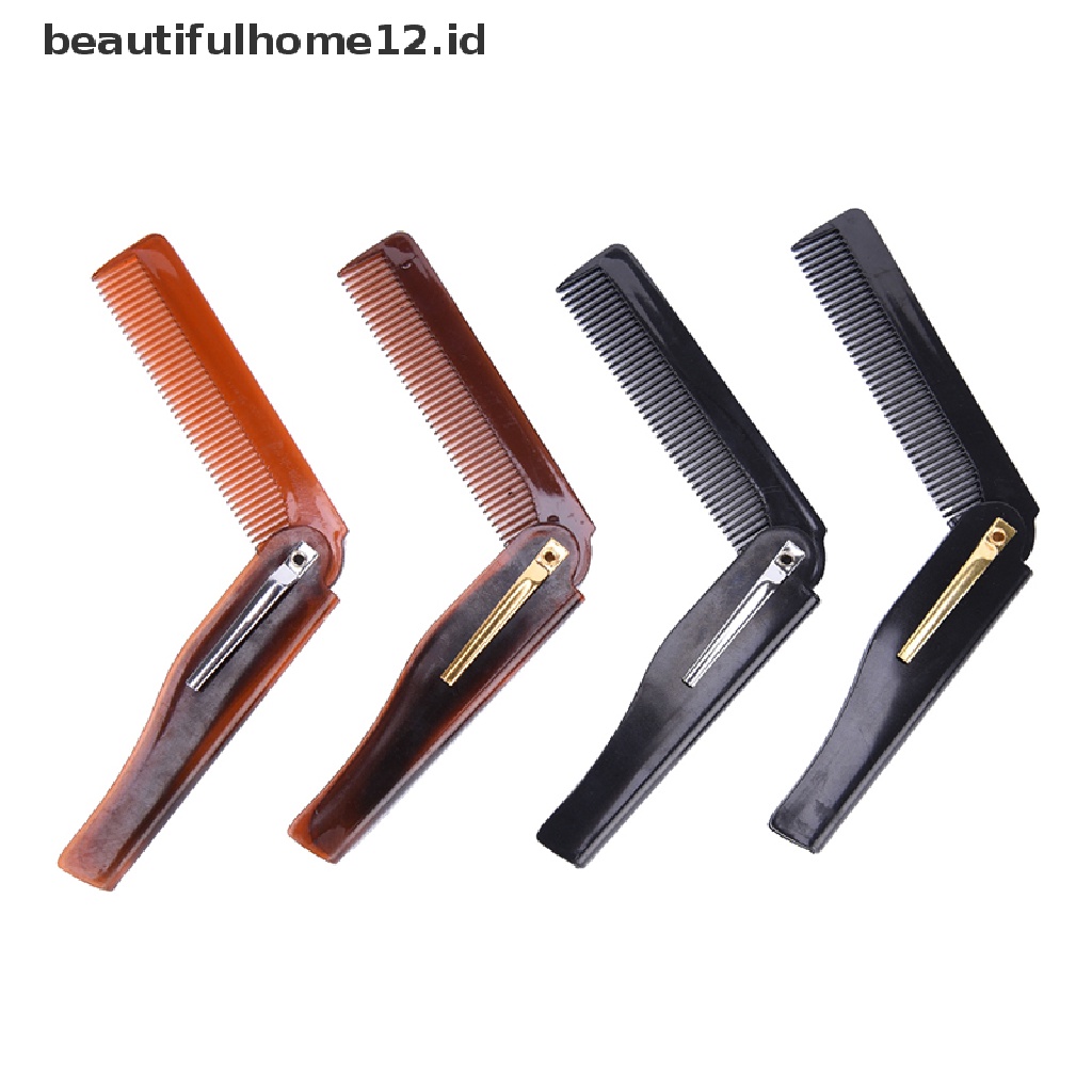 1pc Sisir Klip Saku Lipat Alat Styling Kumis / Jenggot Pria