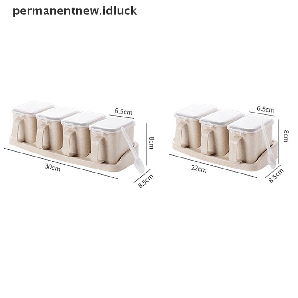 1 Set Kotak Penyimpanan Bumbu Garam Dengan Sendok