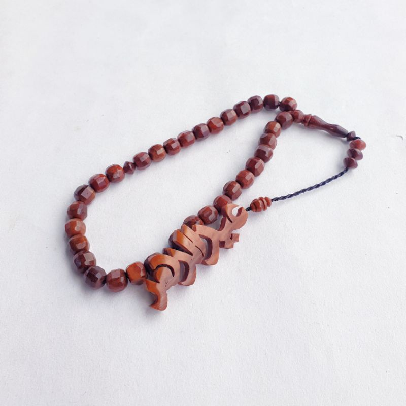 Tasbih kokka cutting 33 custom nama arab latin dim 8.5mm