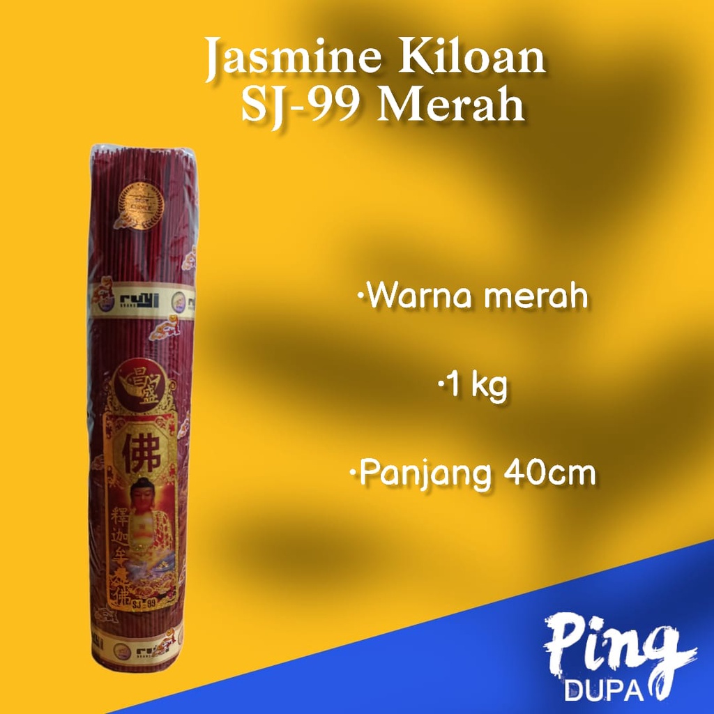 Dupa Jasmine Melati Kraton Kiloan Budha SJ 99 Hio Warna Merah