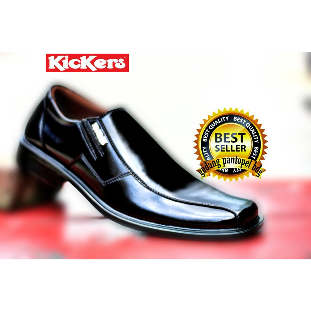 best seller sepatu kerja formal kickers hitam