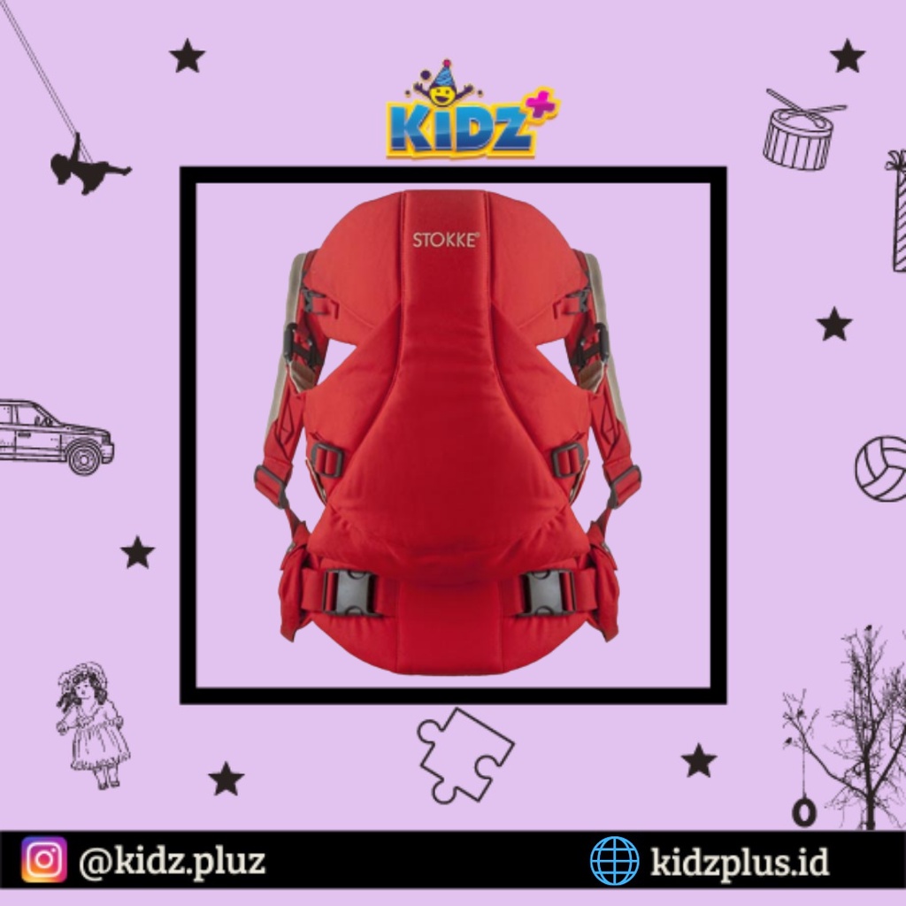STOKKE my carrier , the organic 3 in 1 baby carrier - Red