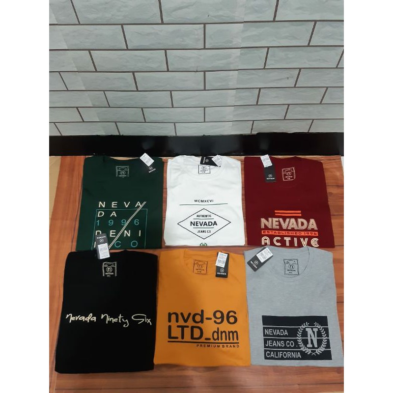 Kaos Distro Pria Nevada original 3PCS 100RB Warna(RANDOM)