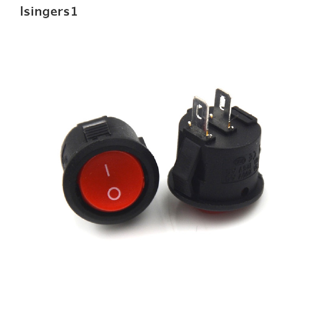 (lsingers1) 10pcs Saklar Rocker ON-OFF 2-Pin 3A / 250V Diameter 16mm Untuk Perahu