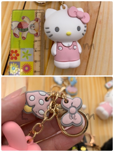 Gantungan kunci tas bagcharm keychain sanrio hello kitty melody pompom