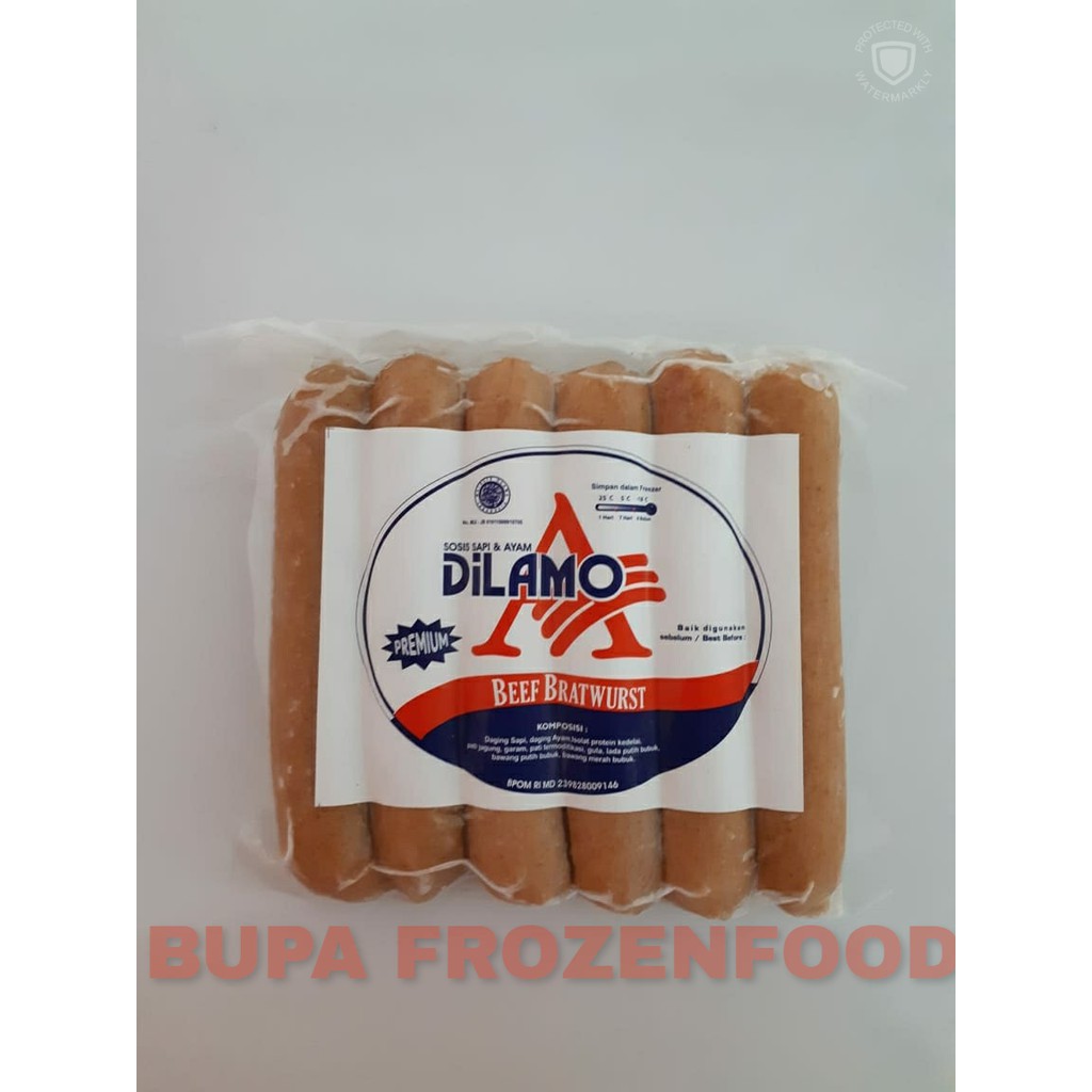 

DILAMO SOSIS BEEF BRATWURST 450GRAM - BUPA FROZENFOOD