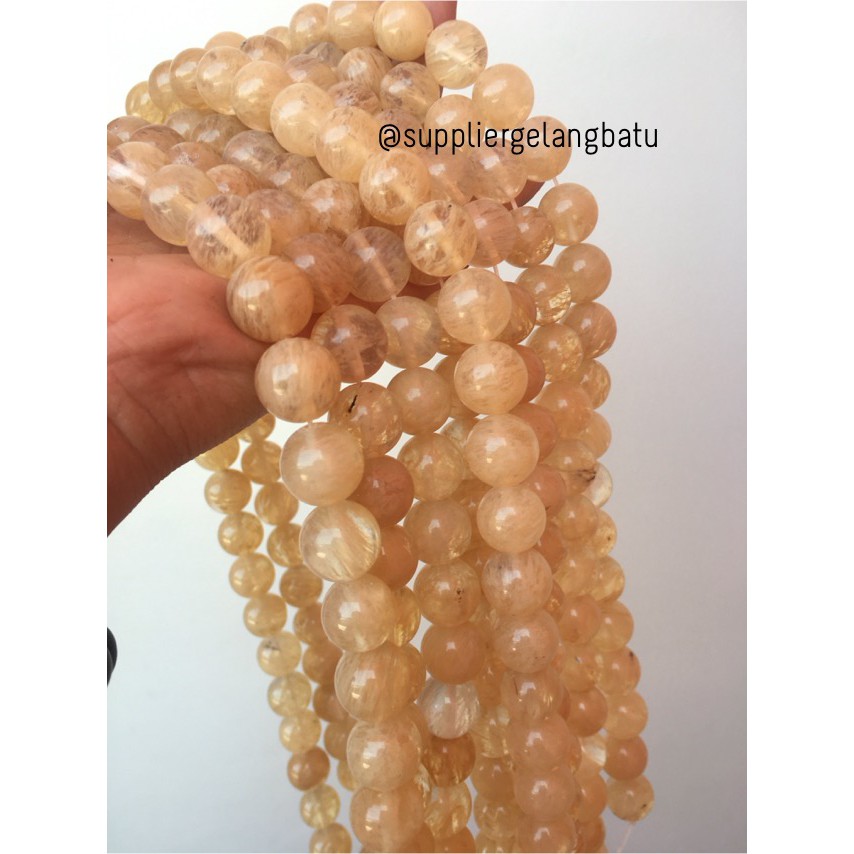 natural batu CITRINE kuning 14mm kristal yellow citrin media kesehatan supplier aksesoris kerajinan