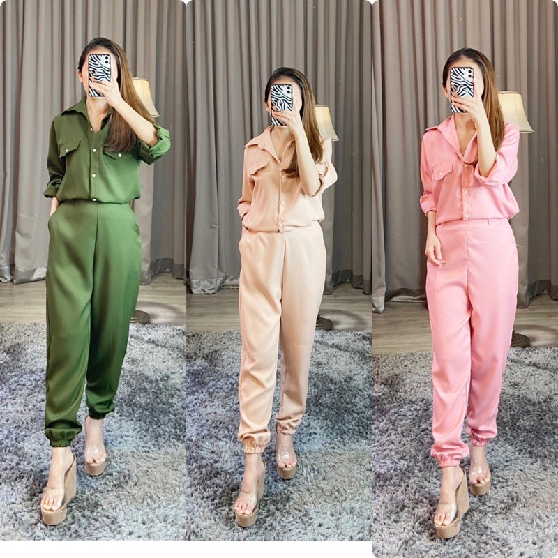 jumpsuit panjang wanita/ jumpsuit joger