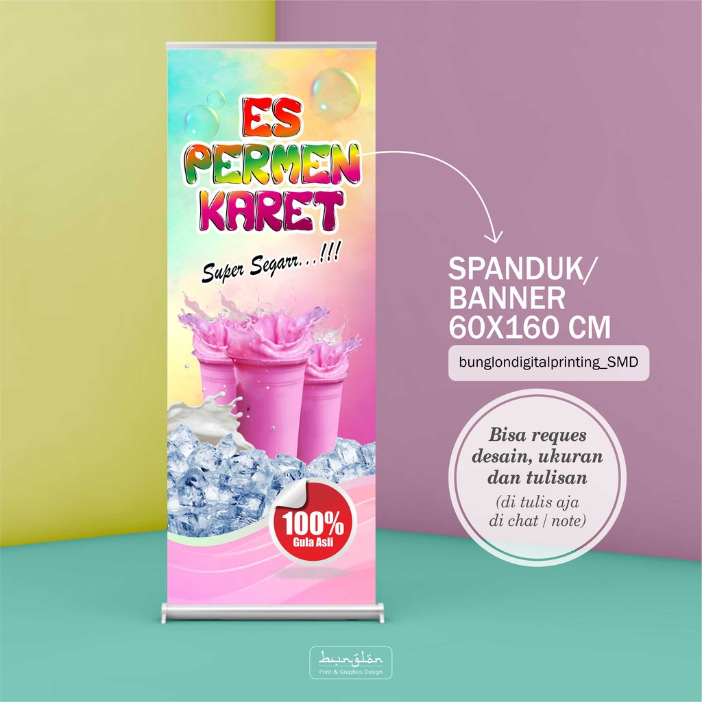 Jual Spanduk, Banner Berdiri Es Permen Karet | Shopee Indonesia