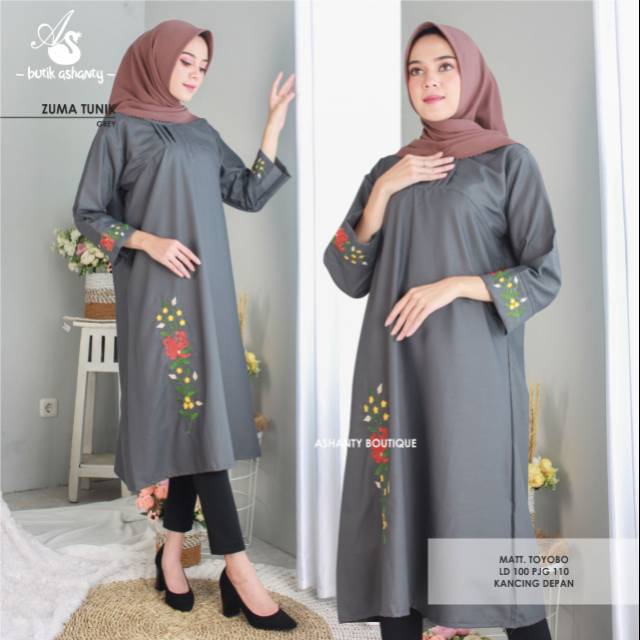 Tunik Cantik Bahan Toyobo Bordir LD 100