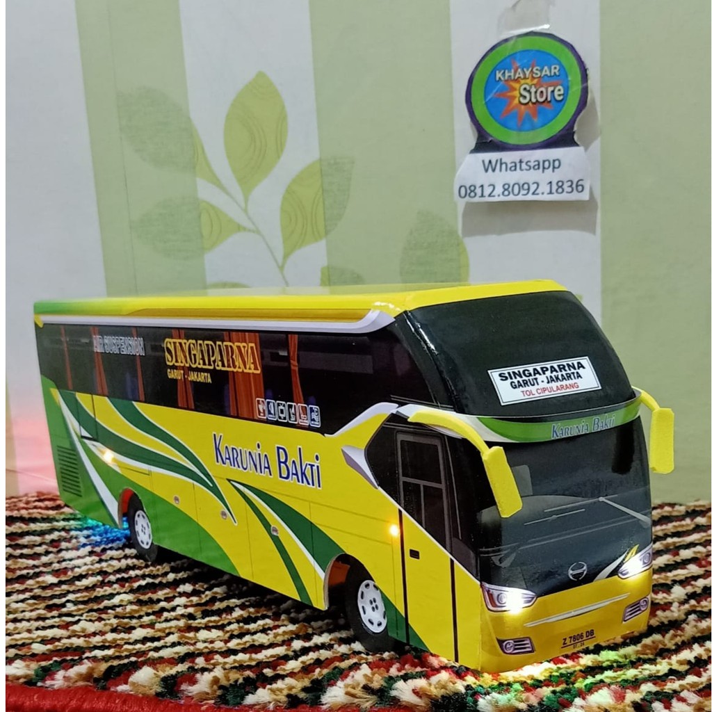 miniatur bus SR2 KARUNIA BAKTI plus lampu