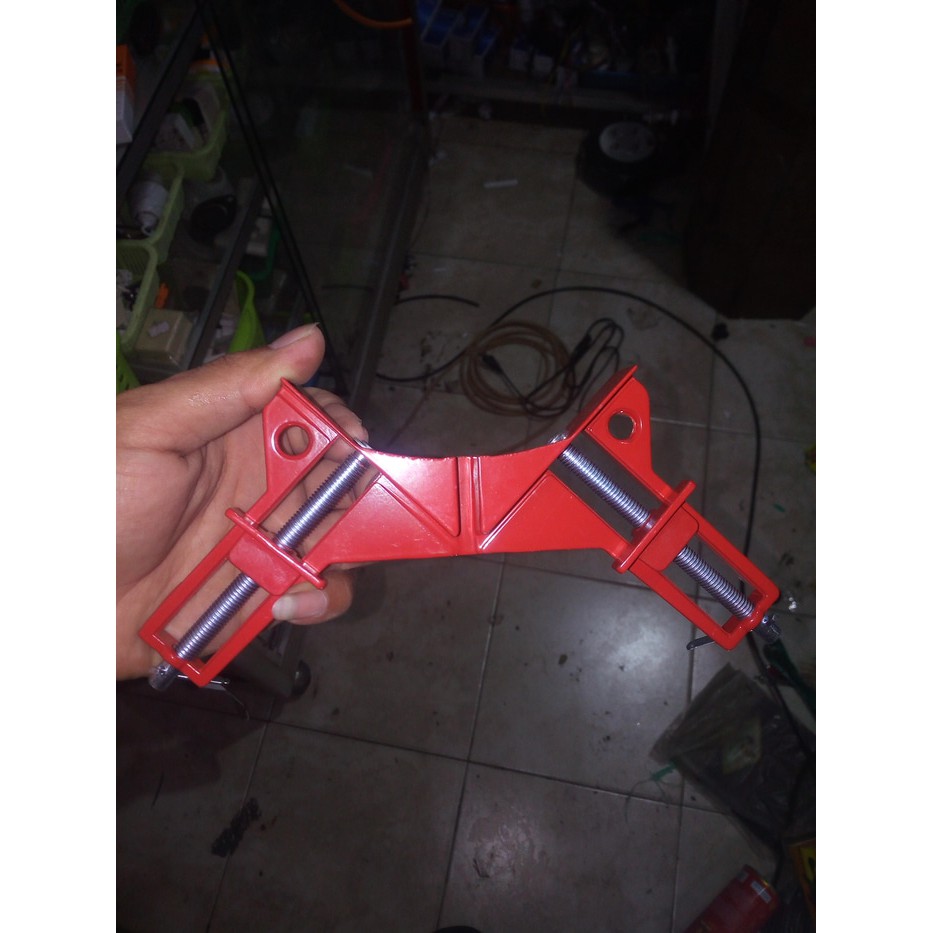 catok siku ragum sudut 90 penjepit besi holo kayu